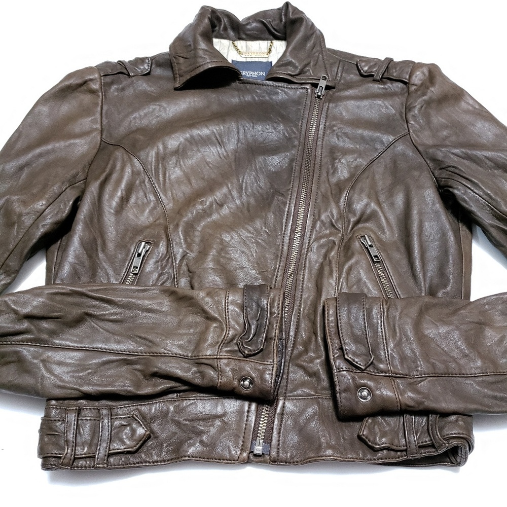 GRYPHON NY 100% LEATHER MOTO Jacket XS